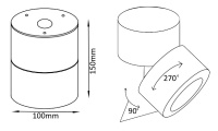 Светильник потолочный Crystal Lux CLT 412C BL