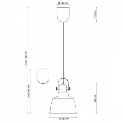 Подвесной светильник INDUSTRIAL INDUSTRIAL 1820.1 SAND SILVER
