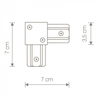 Коннектор Profile L-connector 9455