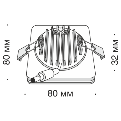 Встраиваемый светильник Maytoni DL2001-L7B