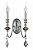 Бра Crystal Lux MERCEDES AP2 CHROME/SMOKE