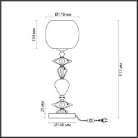 Интерьерная настольная лампа Bizet 4855/1T