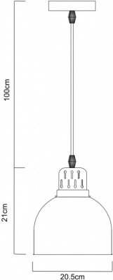 Подвесной светильник Eurica A4245SP-1BK