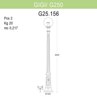 Уличный фонарь Fumagalli Gigi/G250 G25.156.000.AZE27