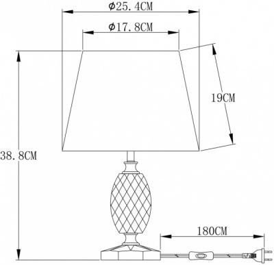Интерьерная настольная лампа Azalia A4019LT-1CC