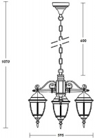 Уличный светильник подвесной ARSENAL S 91270S/3/02 Gb